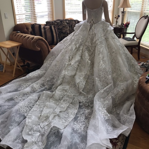 COPY - European princess Ballgown size 8-12 White - Picture 11 of 14